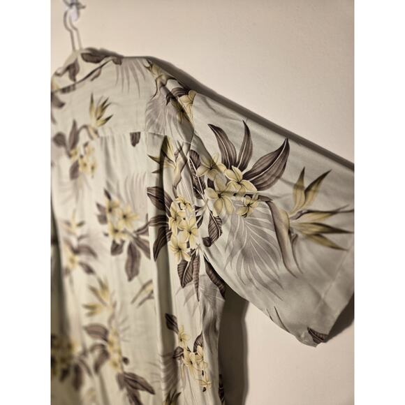 Hilo Hattie Hawaiian Shirt Mens XL Light Green Short Sleeve Button Up Aloha NWT - Picture 6 of 10